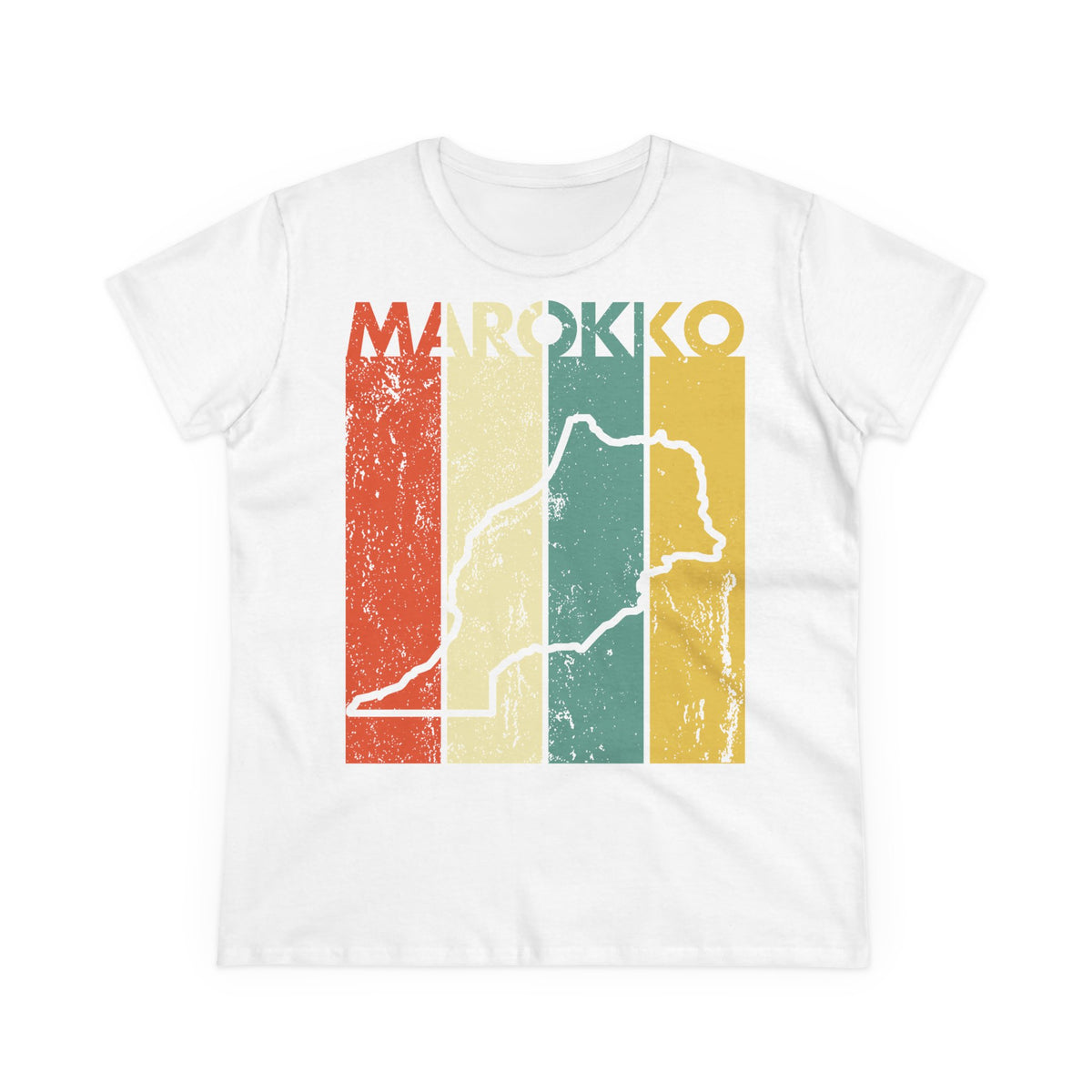 Escudo de Marruecos, bandera de Marruecos, orgullo, aficionada al fútbol y al deporte, idea de regalo - Camiseta para mujer