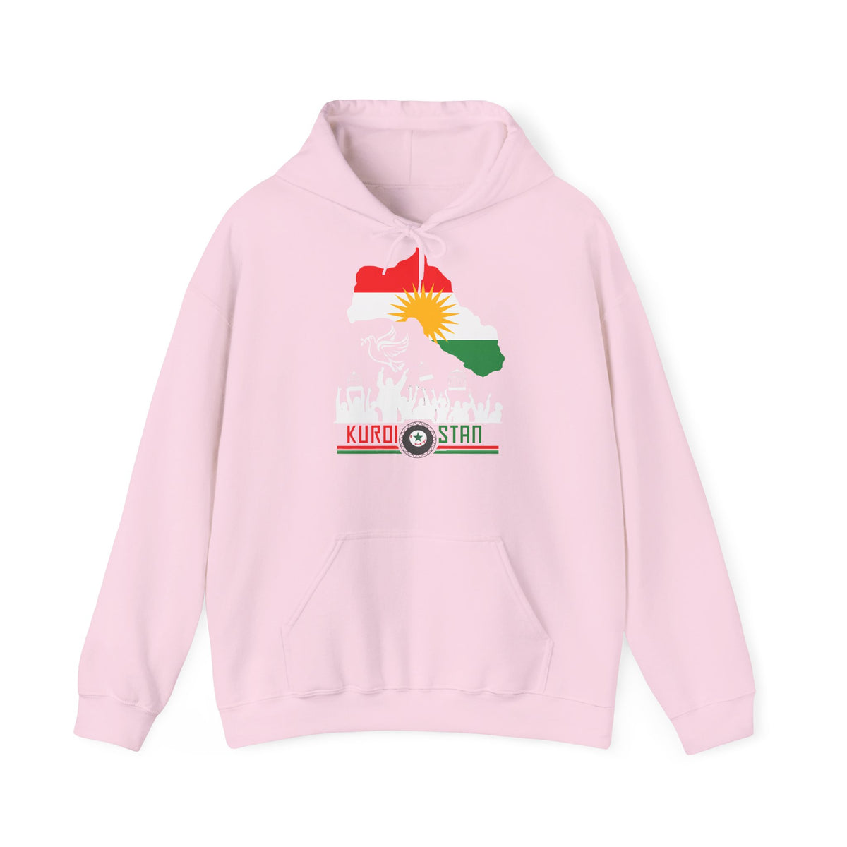 Kurdistan patria orgoglio stemma bandiera sport calcio regalo per tifosi - felpa con cappuccio unisex