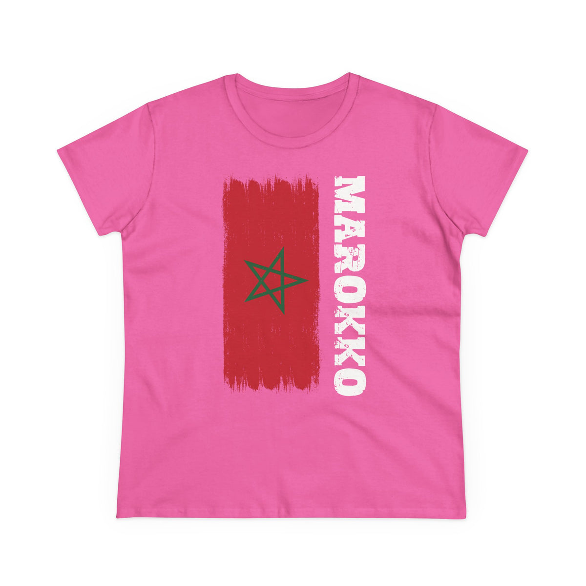 Escudo de Marruecos, bandera de Marruecos, orgullo, aficionada al fútbol y al deporte, idea de regalo - Camiseta para mujer