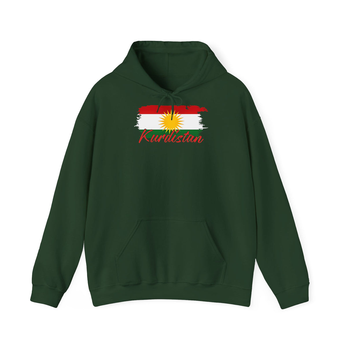 Kurdistan patria orgoglio stemma bandiera sport calcio regalo per tifosi - felpa con cappuccio unisex