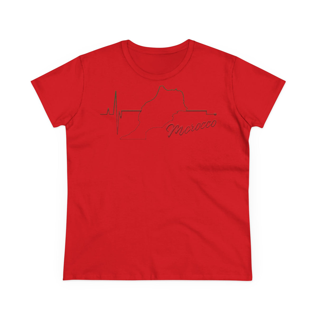 Escudo de Marruecos, bandera de Marruecos, orgullo, aficionada al fútbol y al deporte, idea de regalo - Camiseta para mujer