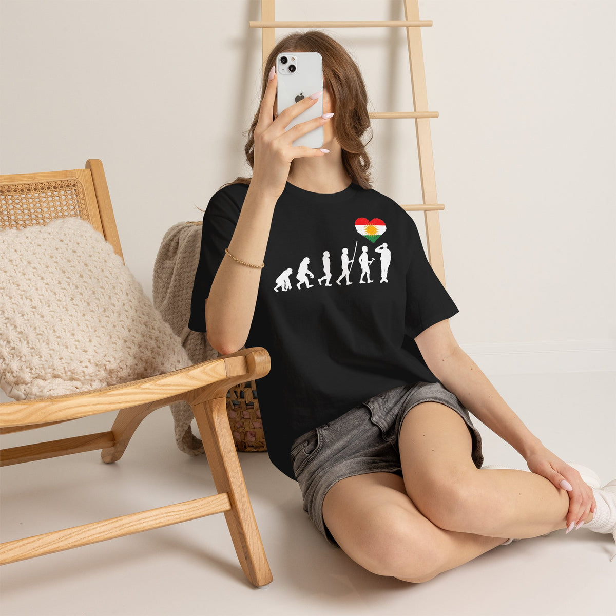 Kurdistan Azadi Wappen Flagge Heimat Newroz Geschenk - Unisex T-Shirt