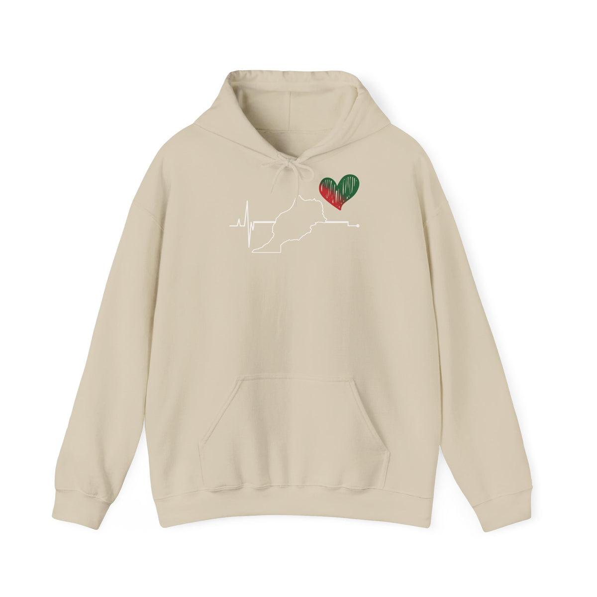 Stemma del Marocco Bandiera del Marocco Orgoglio Tifoso di calcio Sport Idea regalo - Felpa con cappuccio unisex