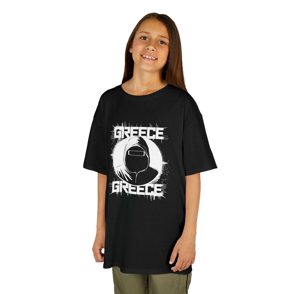 Greece Griechenland Hooligan Flagge Wappen Heimat Fußball Sport Fan Geschenkidee - Für Kinder & Jugendliche Unisex T-Shirt