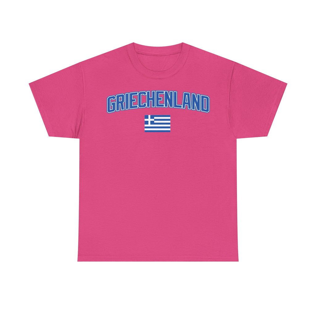 Greece Griechenland Flagge Wappen Heimat Fußball Sport Fan Geschenkidee - Unisex T-Shirt