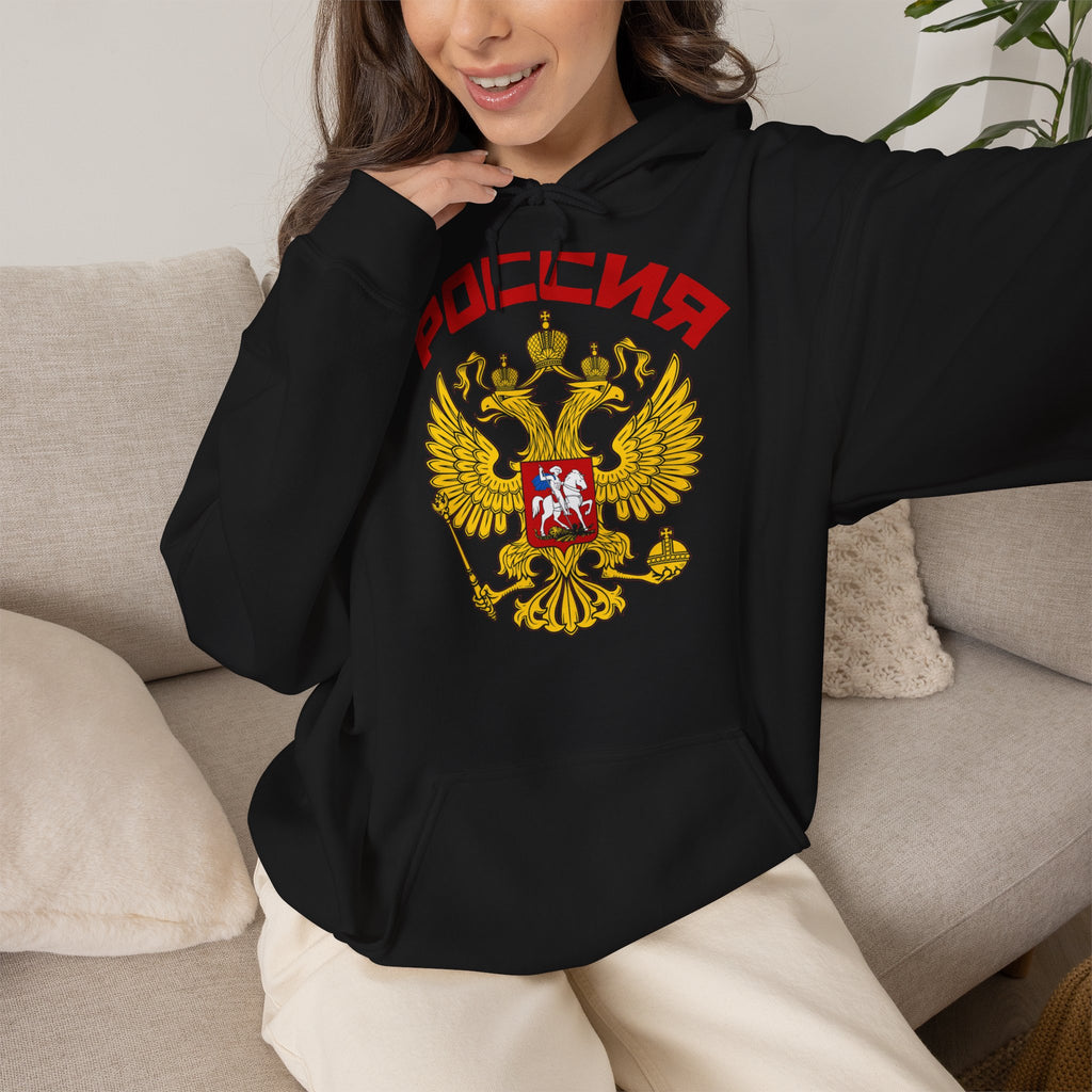 Russia Flagge Wappen Doppeladler Geschenkidee - Unisex Hoodie
