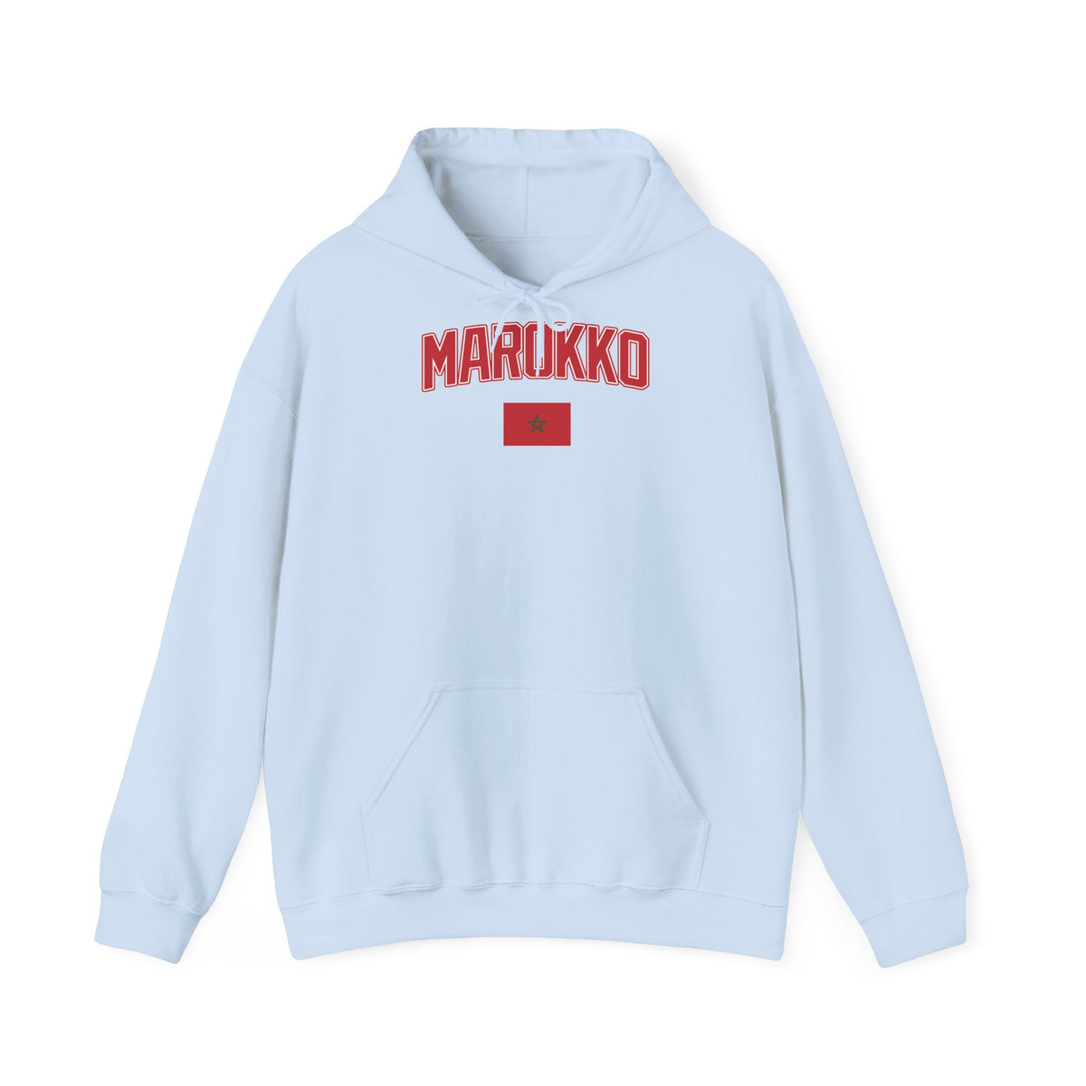 Stemma del Marocco Bandiera del Marocco Orgoglio Tifoso di calcio Sport Idea regalo - Felpa con cappuccio unisex