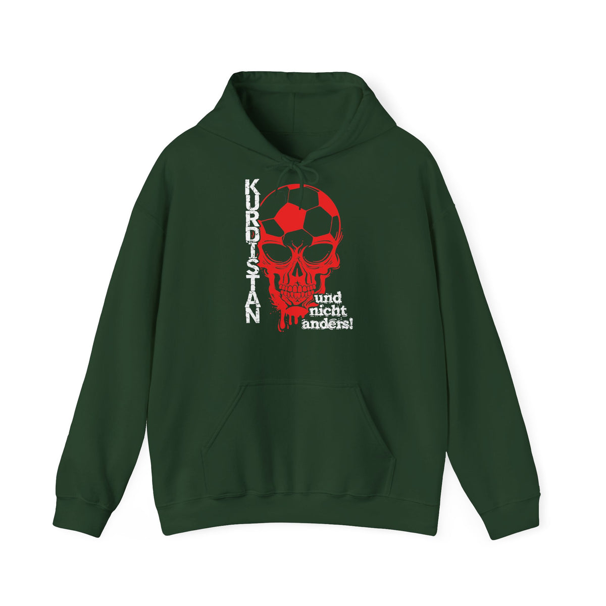 Kurdistan patria orgoglio stemma bandiera sport calcio regalo per tifosi - felpa con cappuccio unisex
