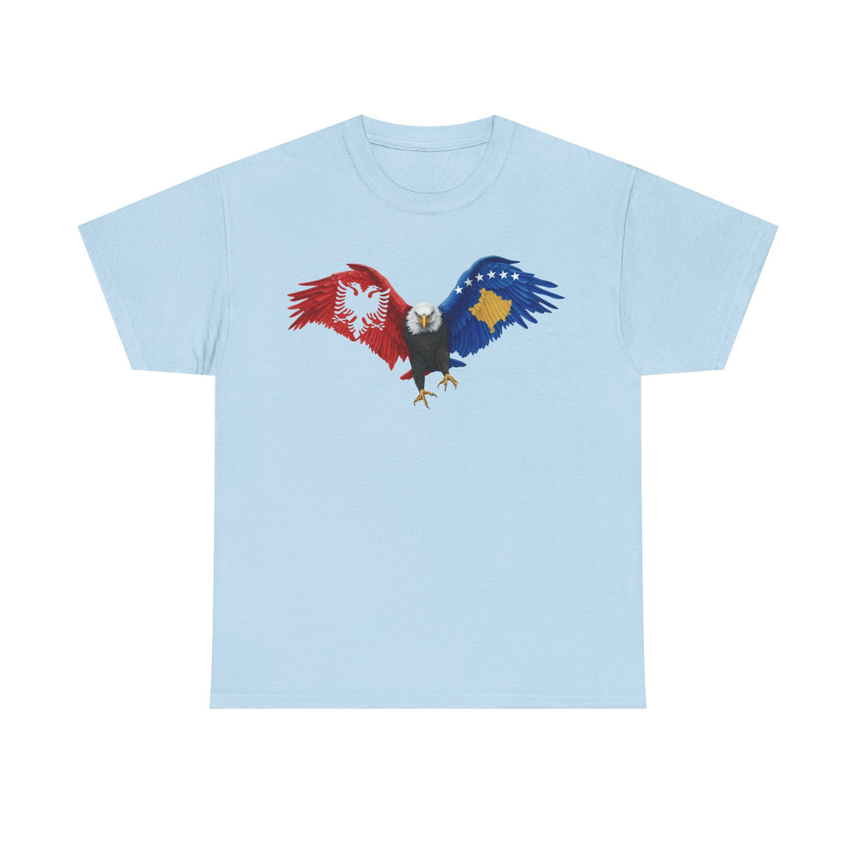 Albania Kosovo águila bandera orgullo arte - Camiseta unisex