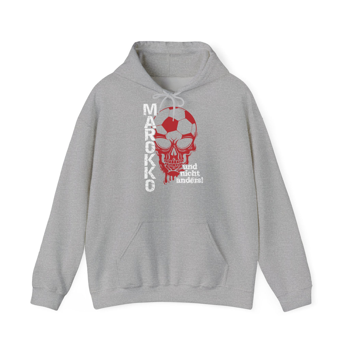 Stemma del Marocco Bandiera del Marocco Orgoglio Tifoso di calcio Sport Idea regalo - Felpa con cappuccio unisex