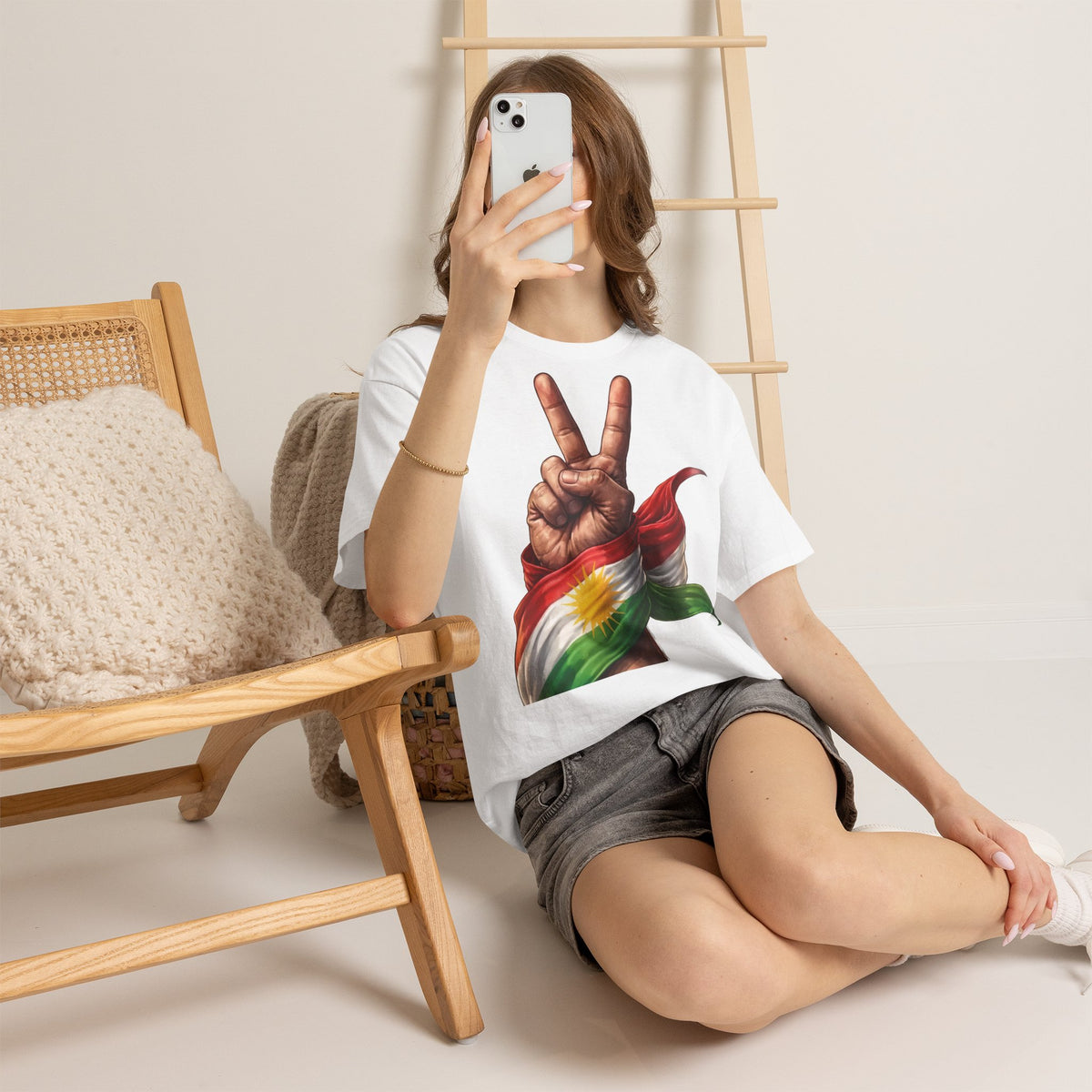 Kurdistan Peace Flagge Wappen - Unisex T-Shirt