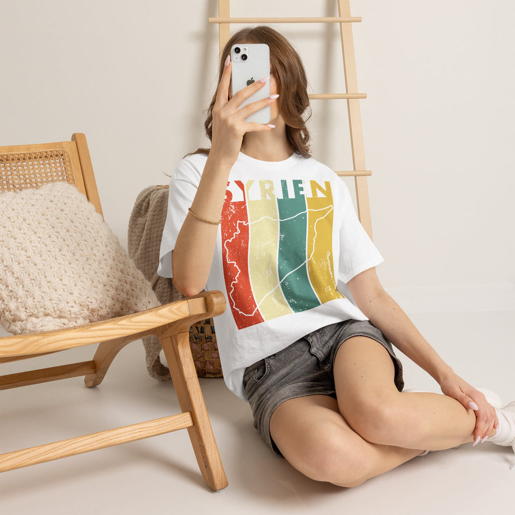 Syria Syrien Wappen Flagge Heimat Sport Fan Geschenkidee - Unisex T-Shirt
