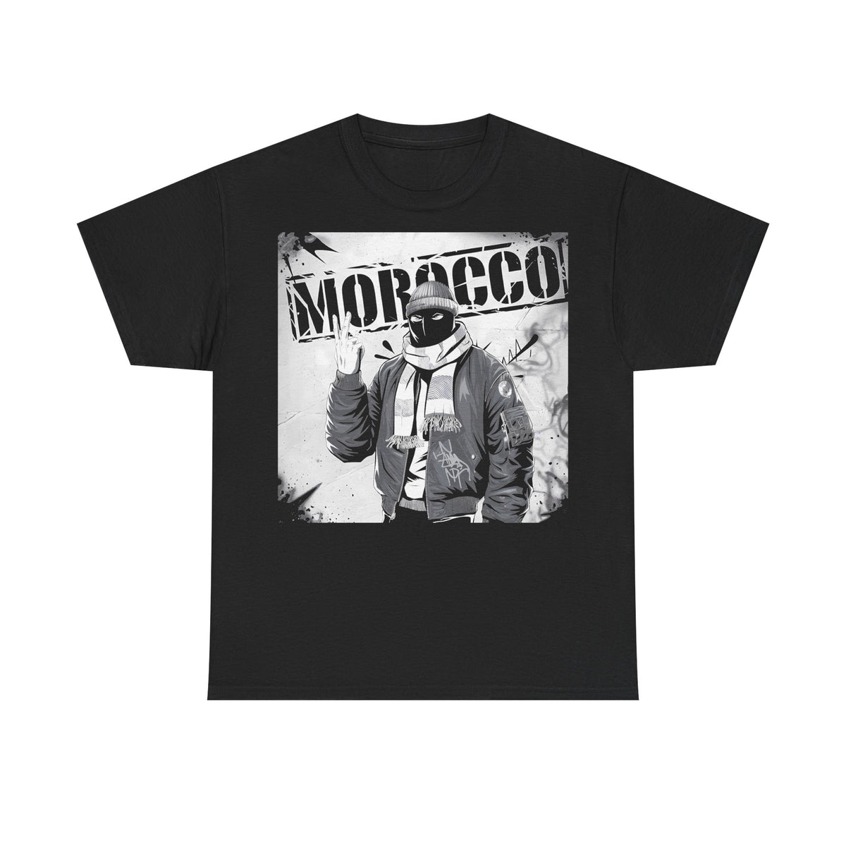 Escudo de hooligan de Marruecos Bandera de Marruecos Fútbol Aficionado Deporte Idea de regalo - Camiseta unisex