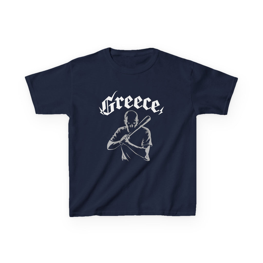 Greece Griechenland Hooligan Flagge Wappen Heimat Fußball Sport Fan Geschenkidee - Für Kinder & Jugendliche Unisex T-Shirt