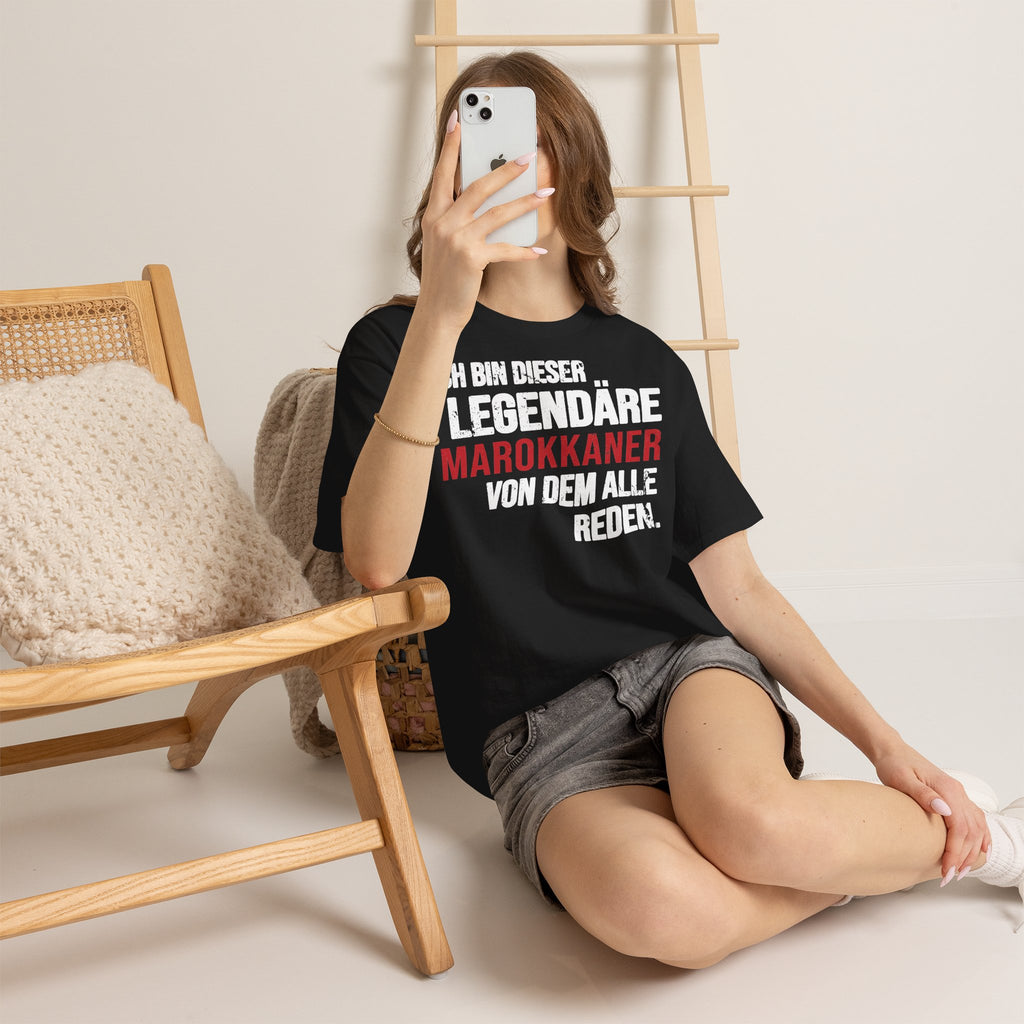 Marokko Wappen Morocco Flagge Stolz Fußball Fan Sport FGeschenkidee - Unisex T-Shirt