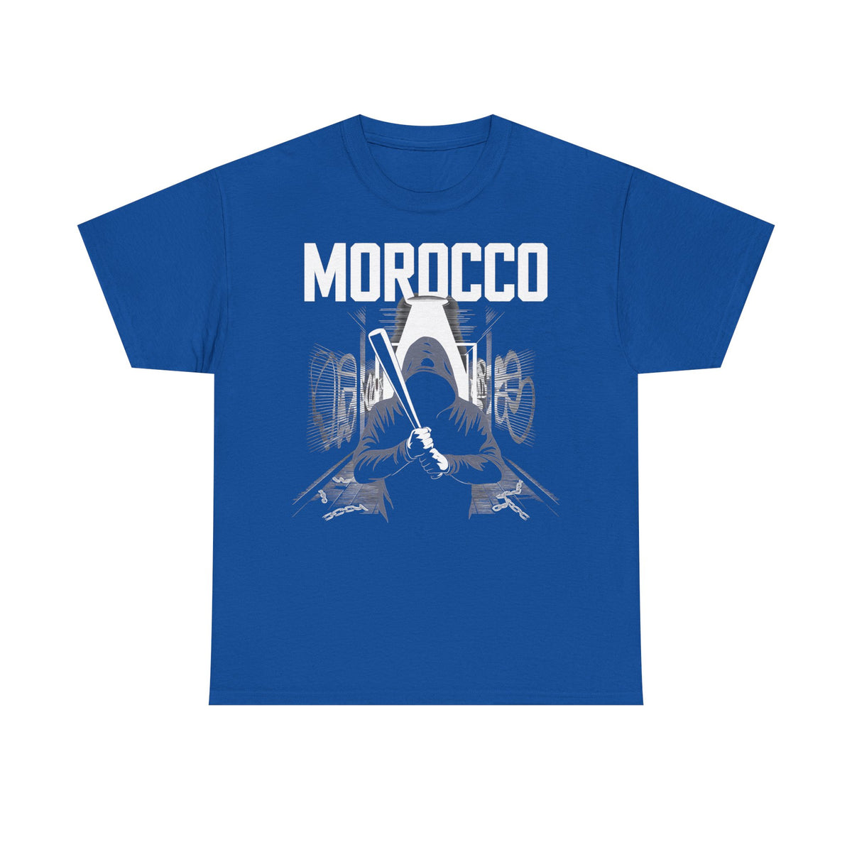 Escudo de hooligan de Marruecos Bandera de Marruecos Fútbol Aficionado Deporte Idea de regalo - Camiseta unisex