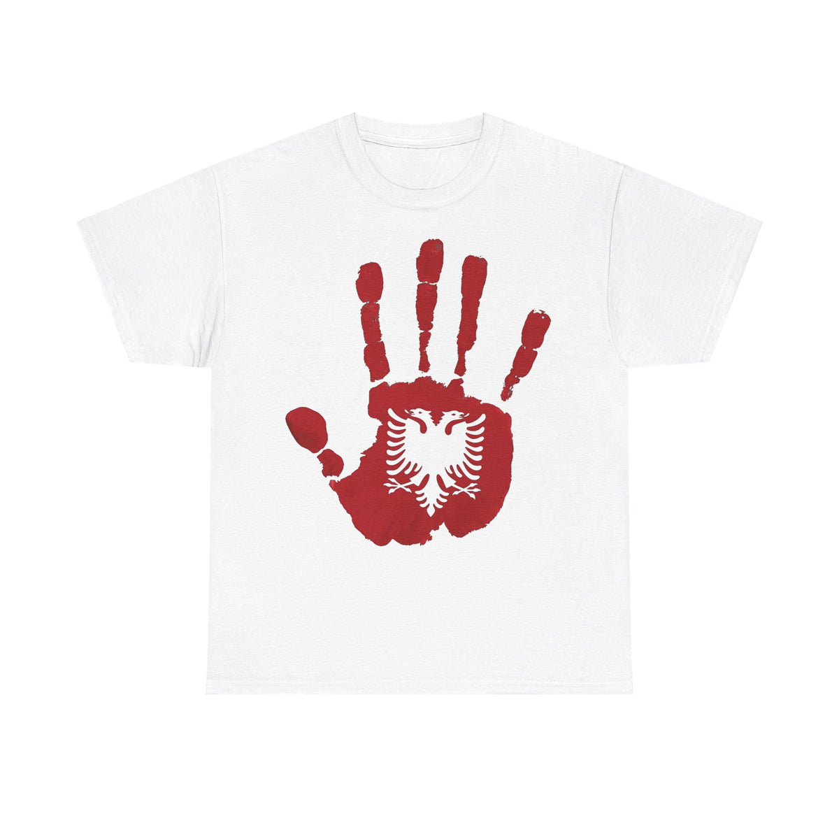 Albania huella de mano - ADN identidad bandera orgullo - Camiseta unisex