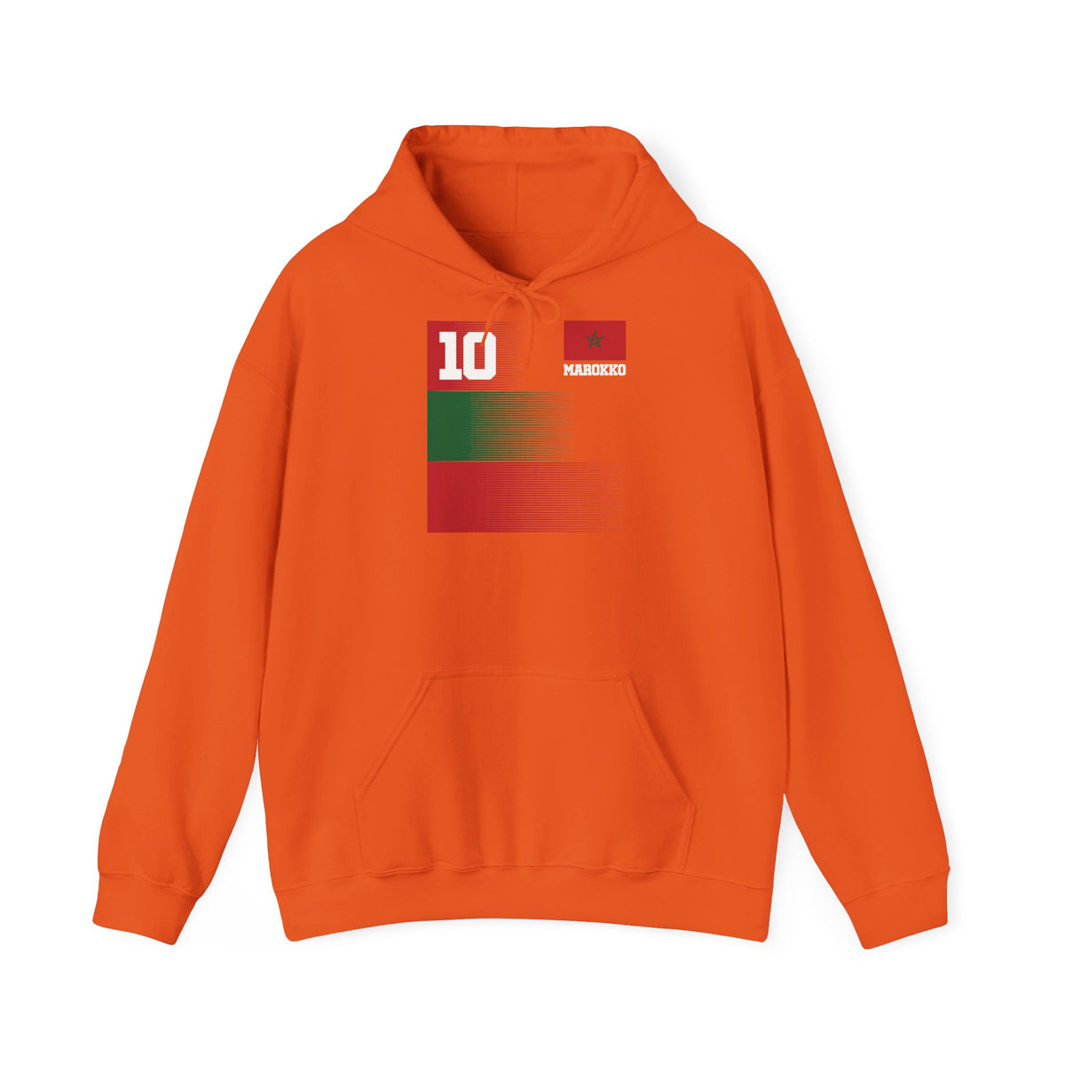 Stemma del Marocco Bandiera del Marocco Orgoglio Tifoso di calcio Sport Idea regalo - Felpa con cappuccio unisex
