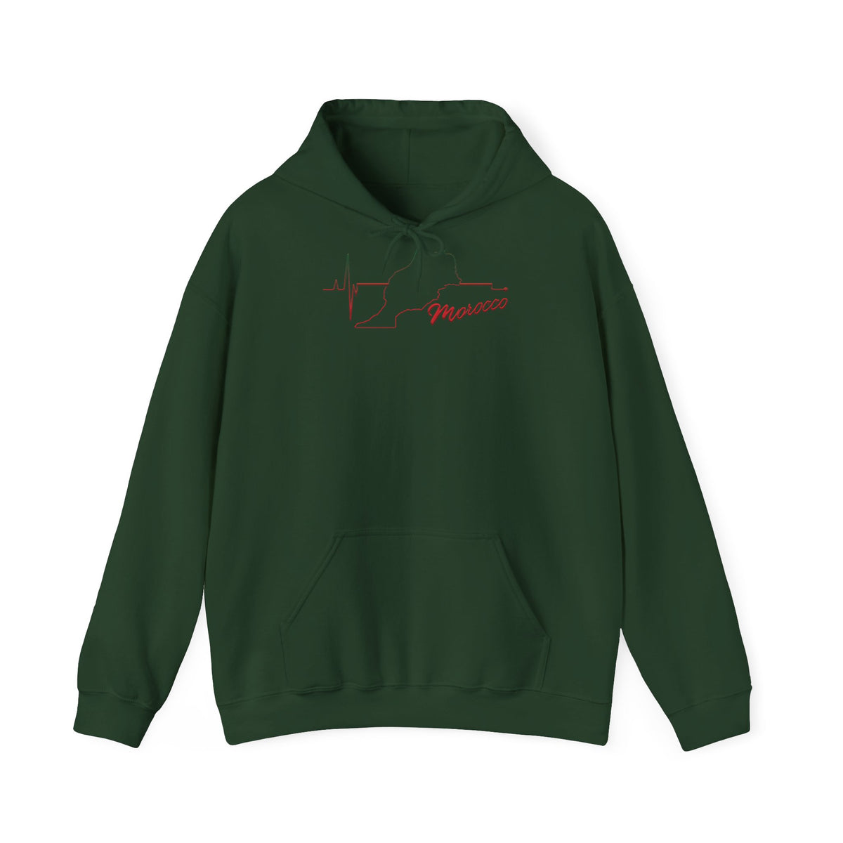 Stemma del Marocco Bandiera del Marocco Orgoglio Tifoso di calcio Sport Idea regalo - Felpa con cappuccio unisex