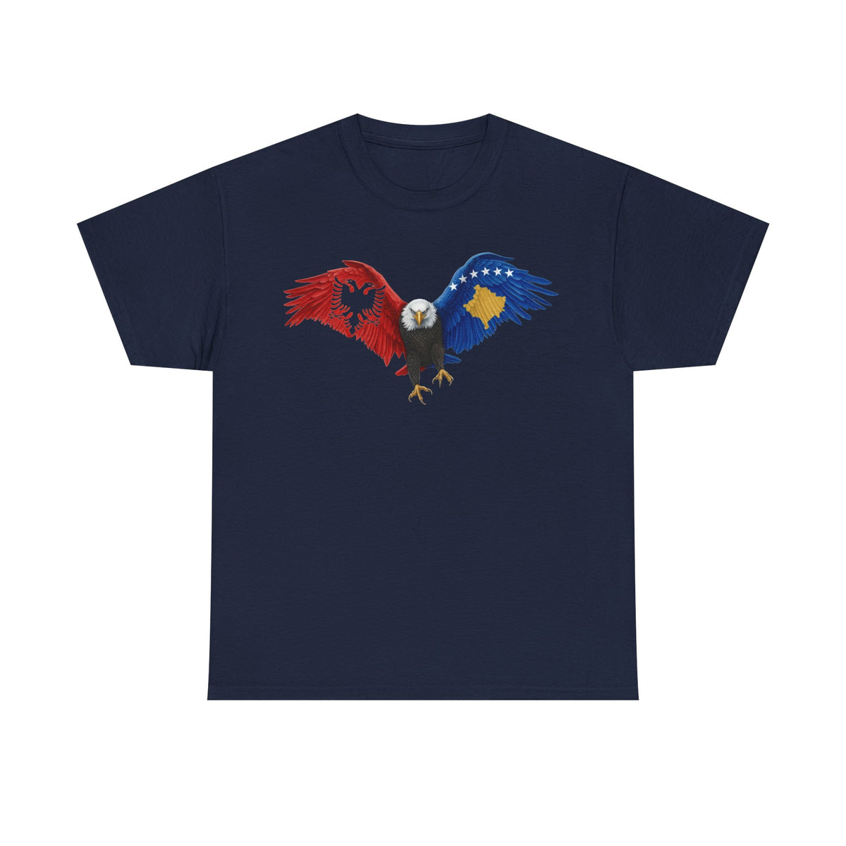 Albania Kosovo águila bandera orgullo arte - Camiseta unisex