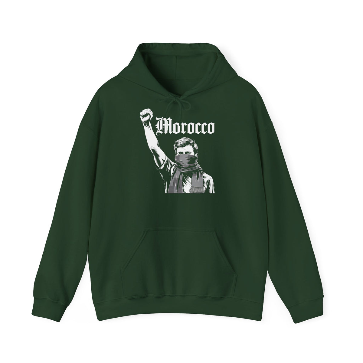 Stemma hooligan del Marocco, bandiera del Marocco, tifoso di calcio, sport, idea regalo - Felpa con cappuccio unisex