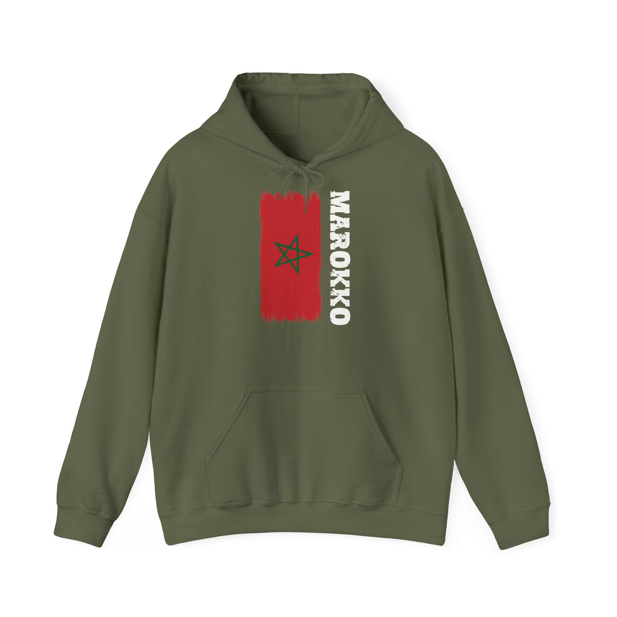 Stemma del Marocco Bandiera del Marocco Orgoglio Tifoso di calcio Sport Idea regalo - Felpa con cappuccio unisex