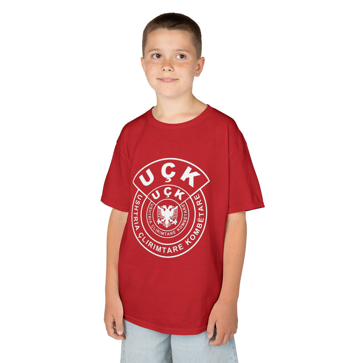 Albania Kosovo Flagge Doppeladler Geschenkidee Historie - Unisex Kinder & Jugendliche T-Shirt
