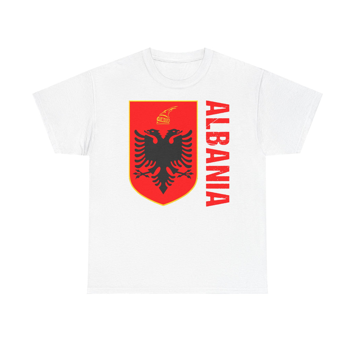 Albania Wappen Shqiptar Flagge Adler Fußball Fan Sport Unisex T Shirt