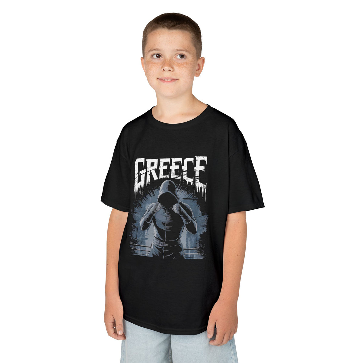 Greece Griechenland Hooligan Flagge Wappen Heimat Fußball Sport Fan Geschenkidee - Für Kinder & Jugendliche Unisex T-Shirt