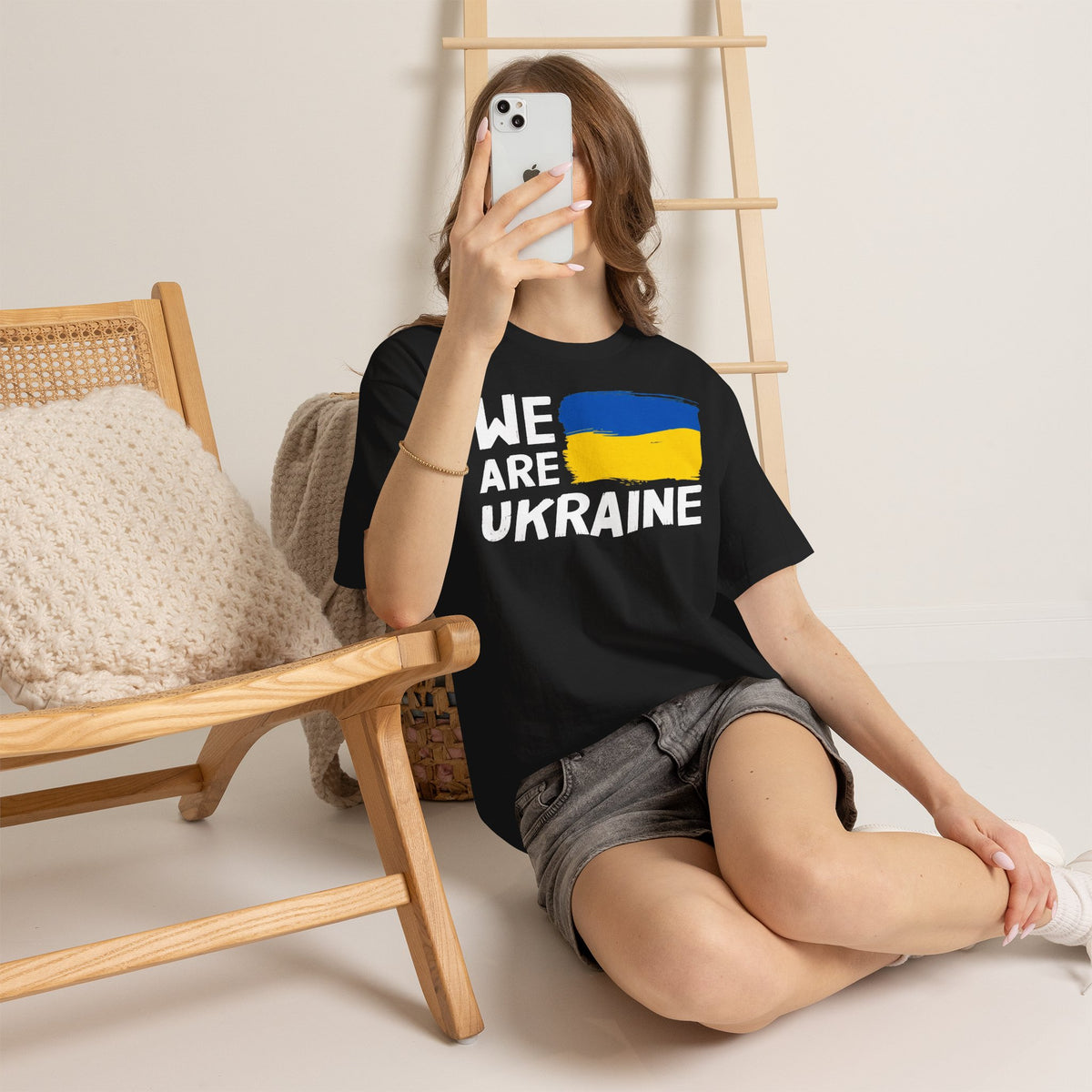 Ukraine Flagge Wappen Geschenkidee Sport Fan Fashion Vintage - Unisex T-Shirt