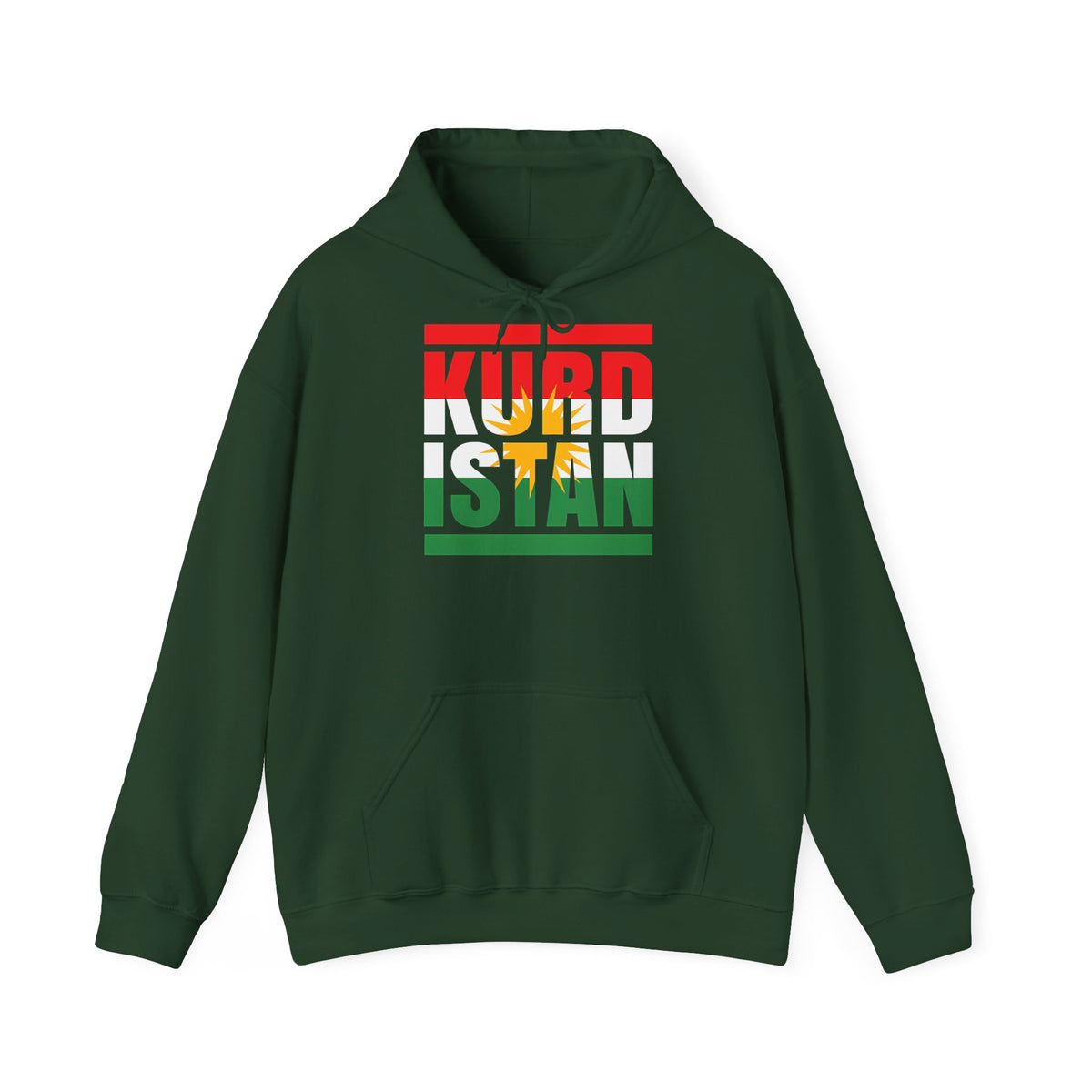 Kurdistan patria orgoglio stemma bandiera sport calcio regalo per tifosi - felpa con cappuccio unisex
