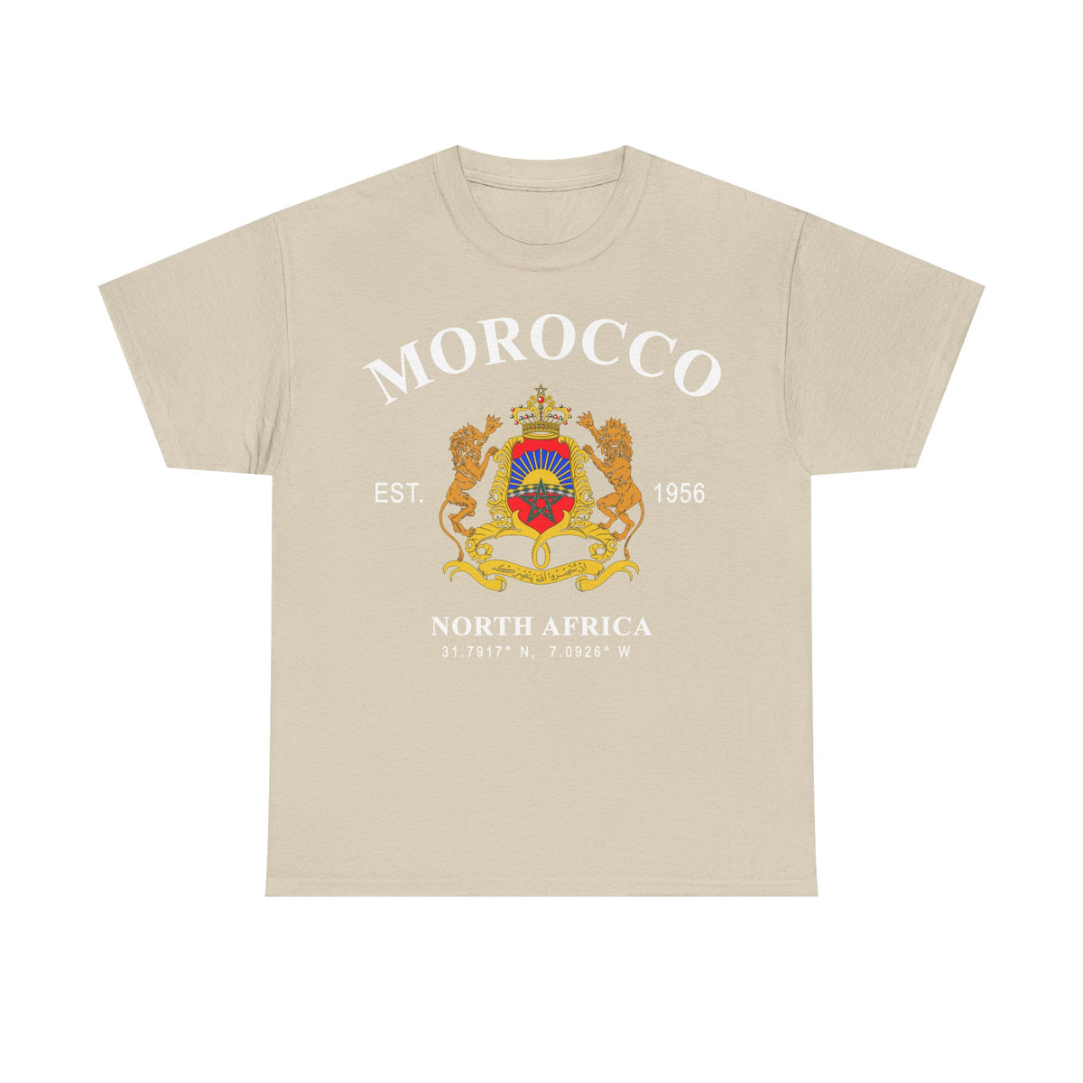 Marruecos Maroc Escudo Bandera Patria - Camiseta unisex