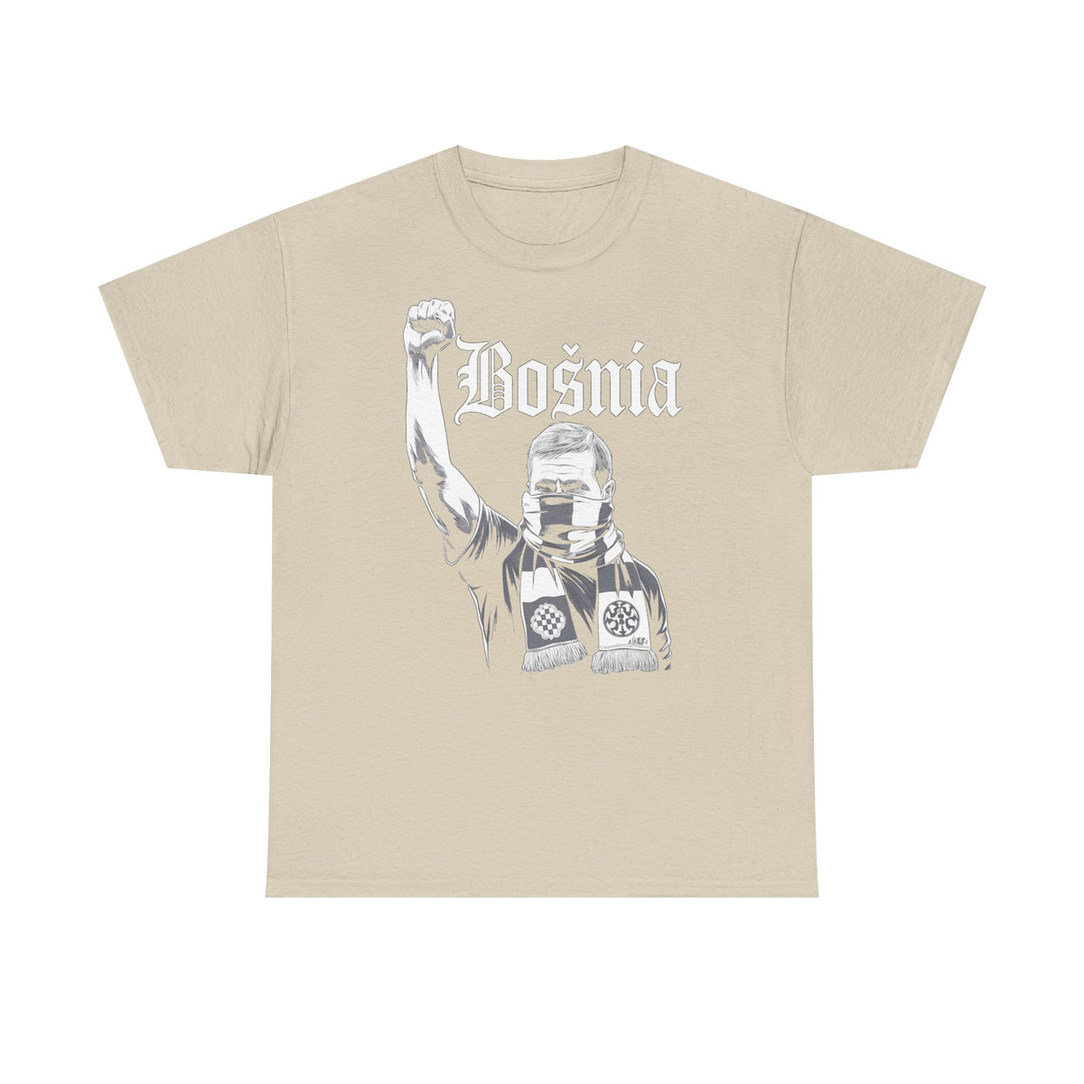 Bosnia escudo bandera orgullo patria aficionado al fútbol idea de regalo - Camiseta unisex