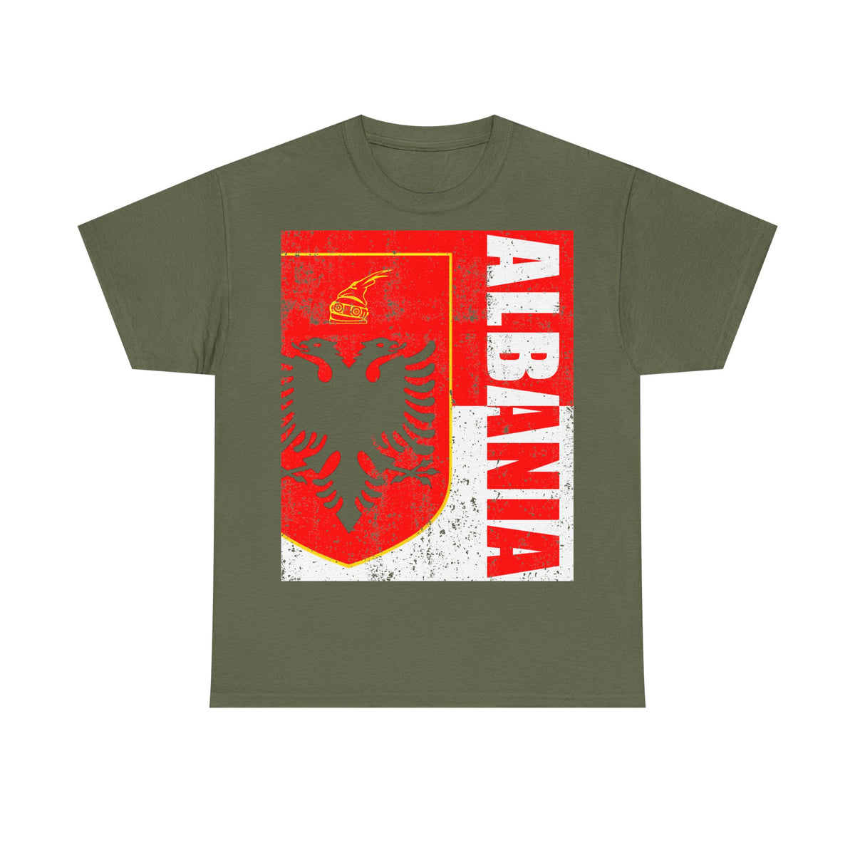 Camiseta unisex de Albania, escudo albanés, bandera, águila, fútbol, aficionado, deporte