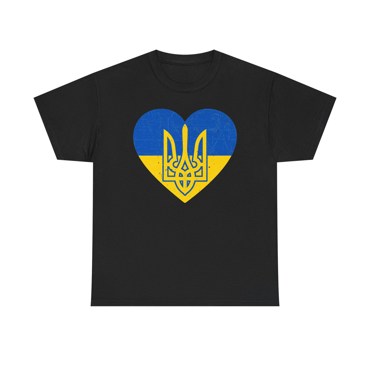 Bandera de Ucrania escudo idea de regalo afición al deporte moda vintage - Camiseta unisex