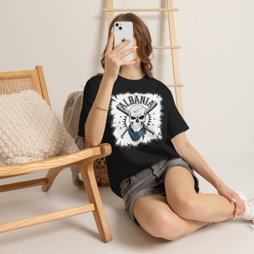 Albania Hooligan Wappen Shqiptar Flagge Adler Fußball Fan Sport - Unisex T Shirt