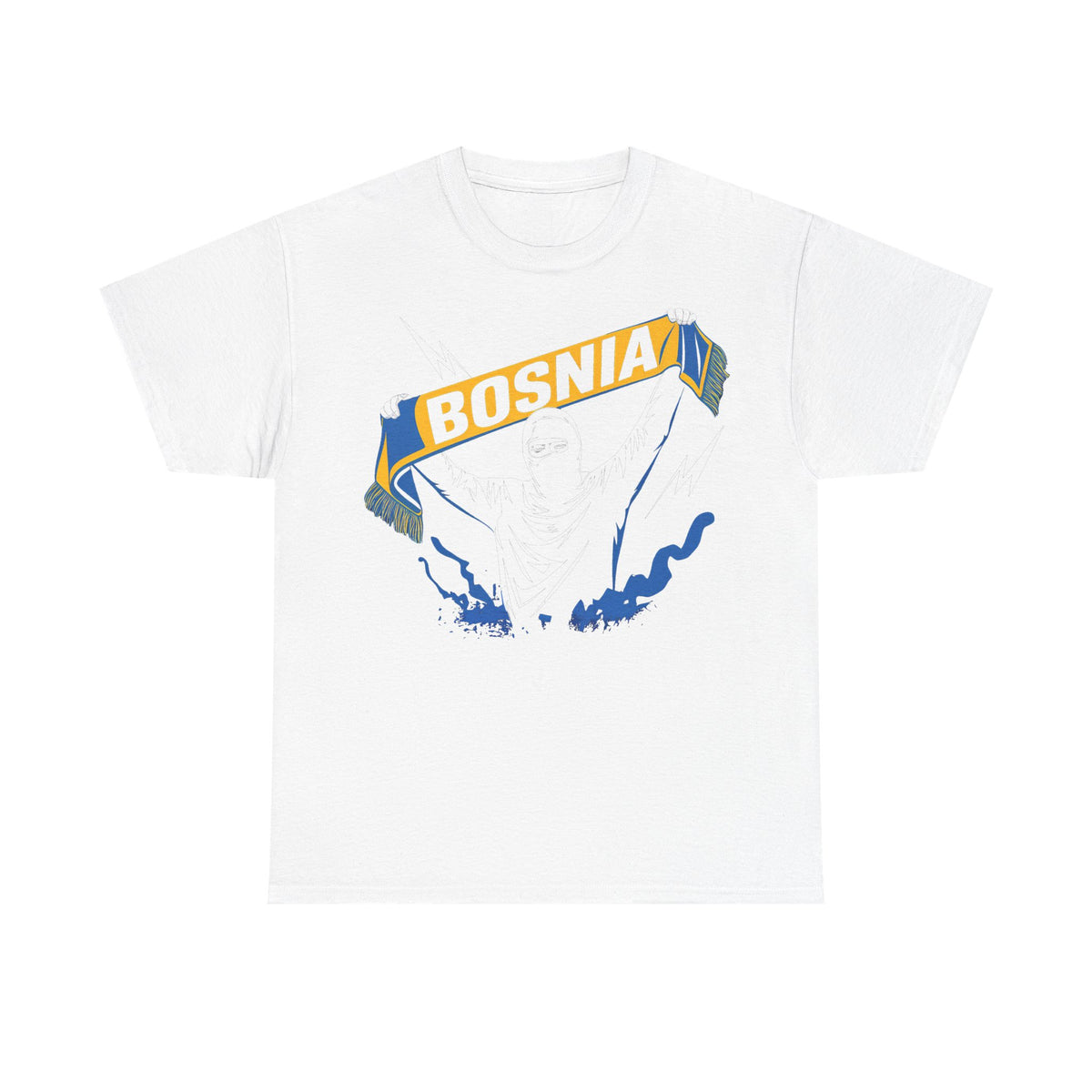 Bosnia escudo bandera orgullo patria aficionado al fútbol idea de regalo - Camiseta unisex