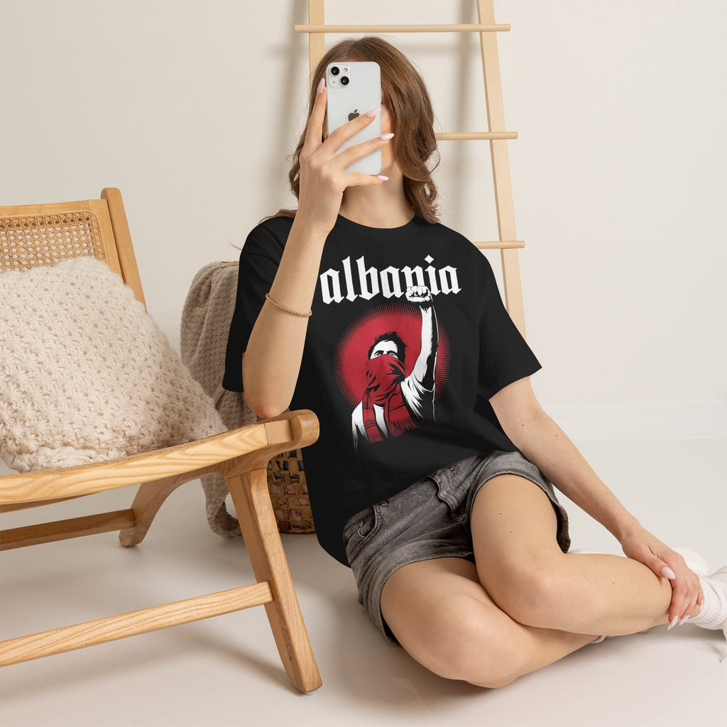 Albania Hooligan Wappen Shqiptar Flagge Adler Fußball Fan Sport - Unisex T Shirt