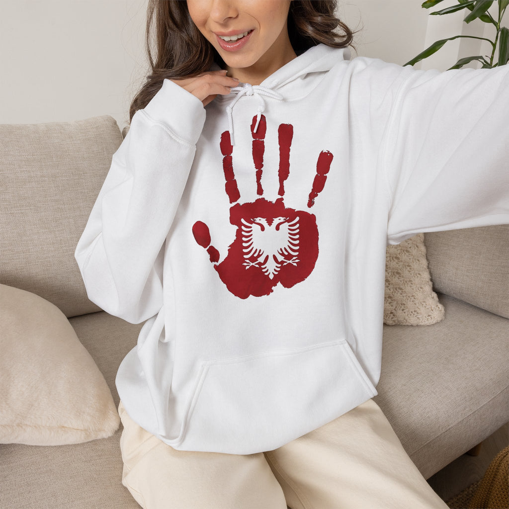 Albania DNA Handabdruck Flagge Adler - Unisex Hoodie