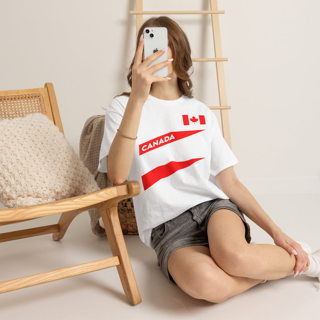 Canada Kanada Wappen Flagge Fan Sport Fußball Geschenkidee - Unisey T-Shirt