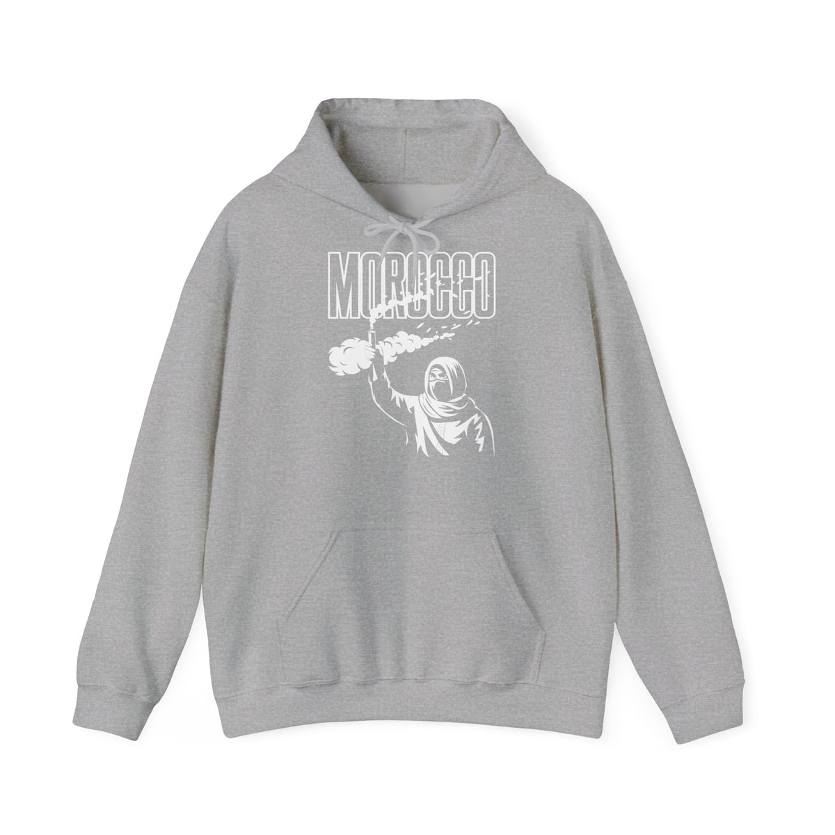 Stemma hooligan del Marocco, bandiera del Marocco, tifoso di calcio, sport, idea regalo - Felpa con cappuccio unisex
