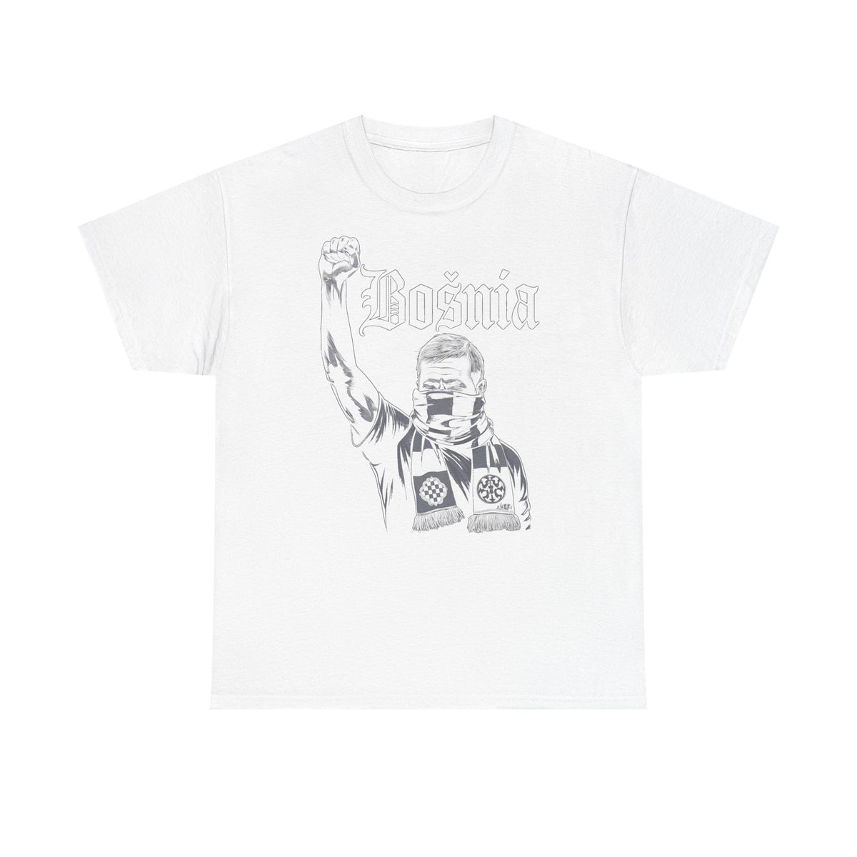 Bosnia escudo bandera orgullo patria aficionado al fútbol idea de regalo - Camiseta unisex