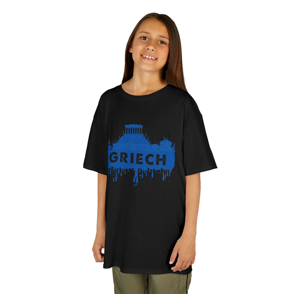 Greece Griechenland Flagge Wappen Heimat Fußball Sport Fan Geschenkidee - Für Kinder & Jugendliche Unisex T-Shirt
