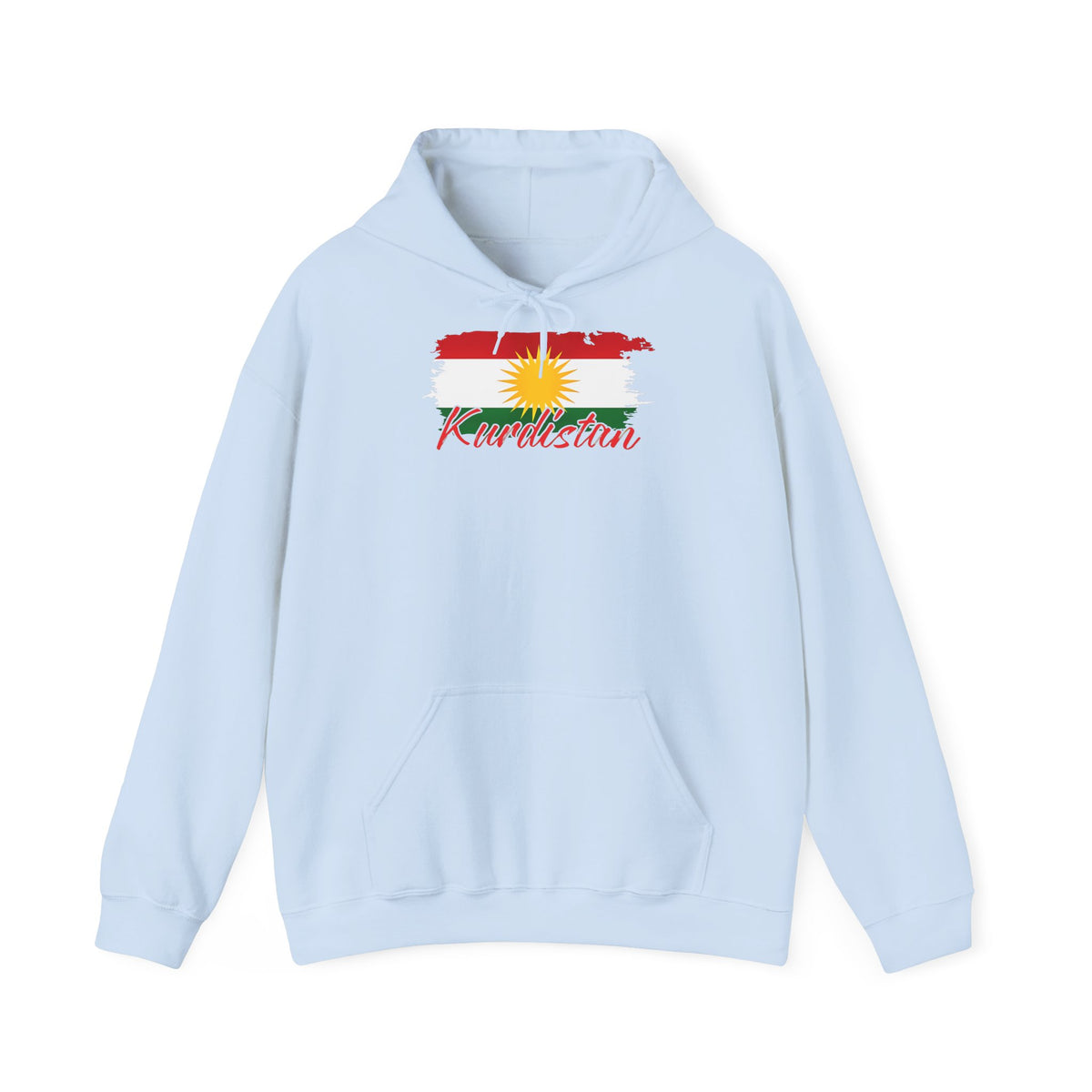 Kurdistan patria orgoglio stemma bandiera sport calcio regalo per tifosi - felpa con cappuccio unisex