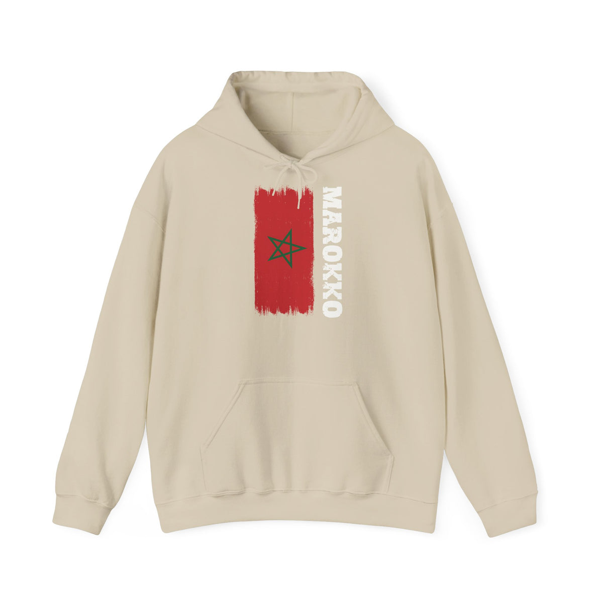 Stemma del Marocco Bandiera del Marocco Orgoglio Tifoso di calcio Sport Idea regalo - Felpa con cappuccio unisex