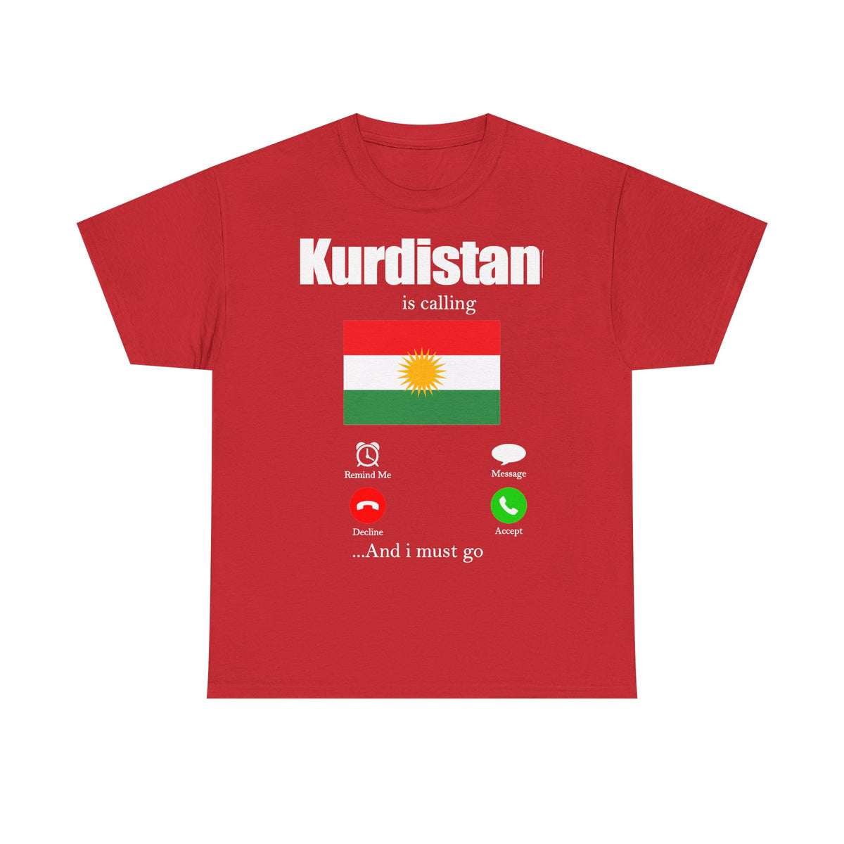 Kurdistán Azadi Escudo Bandera Patria Newroz Regalo - Camiseta unisex