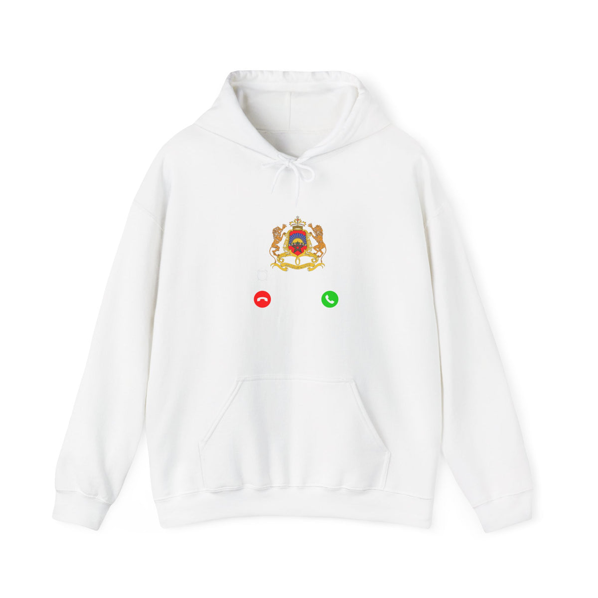 Stemma del Marocco Bandiera del Marocco Orgoglio Tifoso di calcio Sport Idea regalo - Felpa con cappuccio unisex