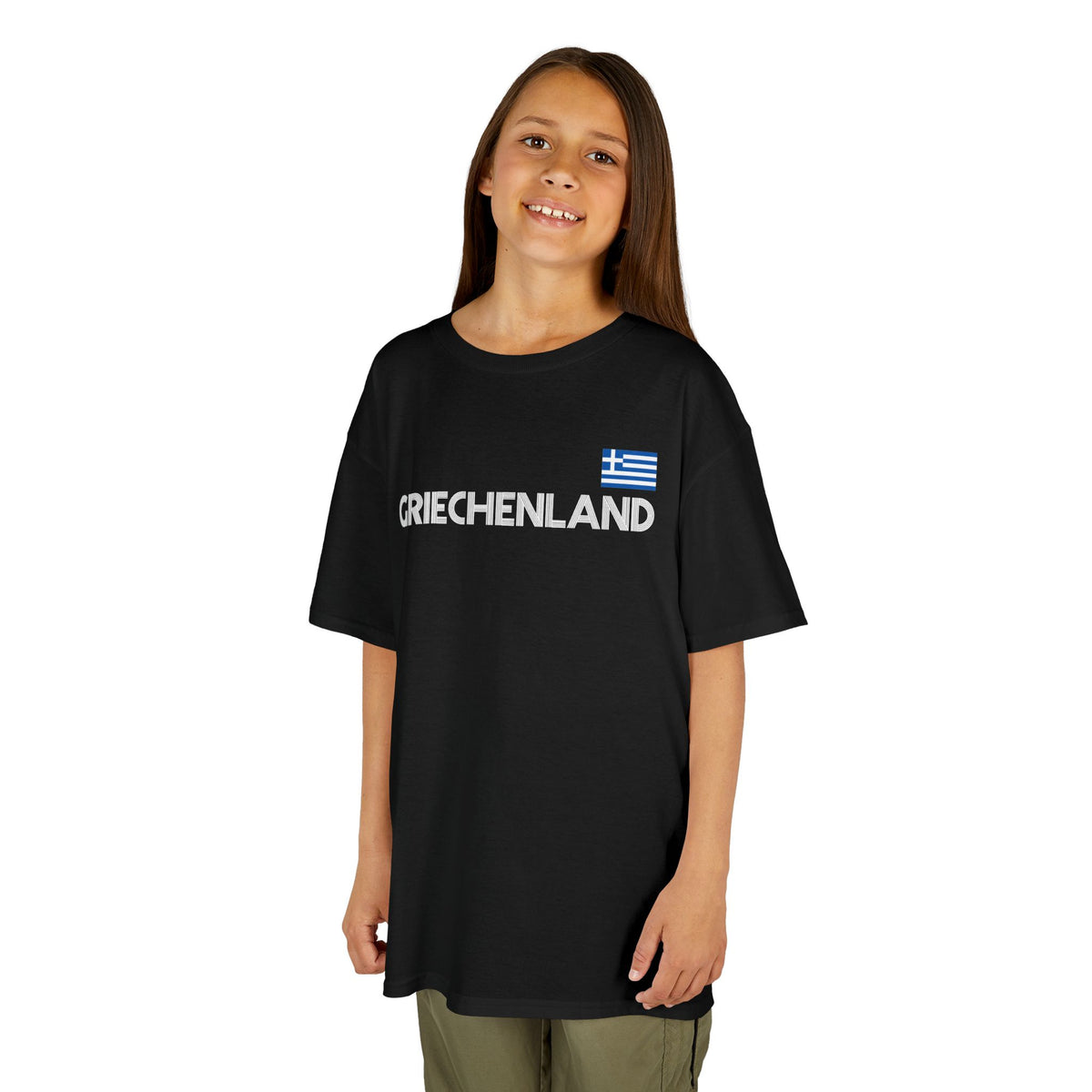 Greece Griechenland Flagge Wappen Heimat Fußball Sport Fan Geschenkidee - Für Kinder & Jugendliche Unisex T-Shirt