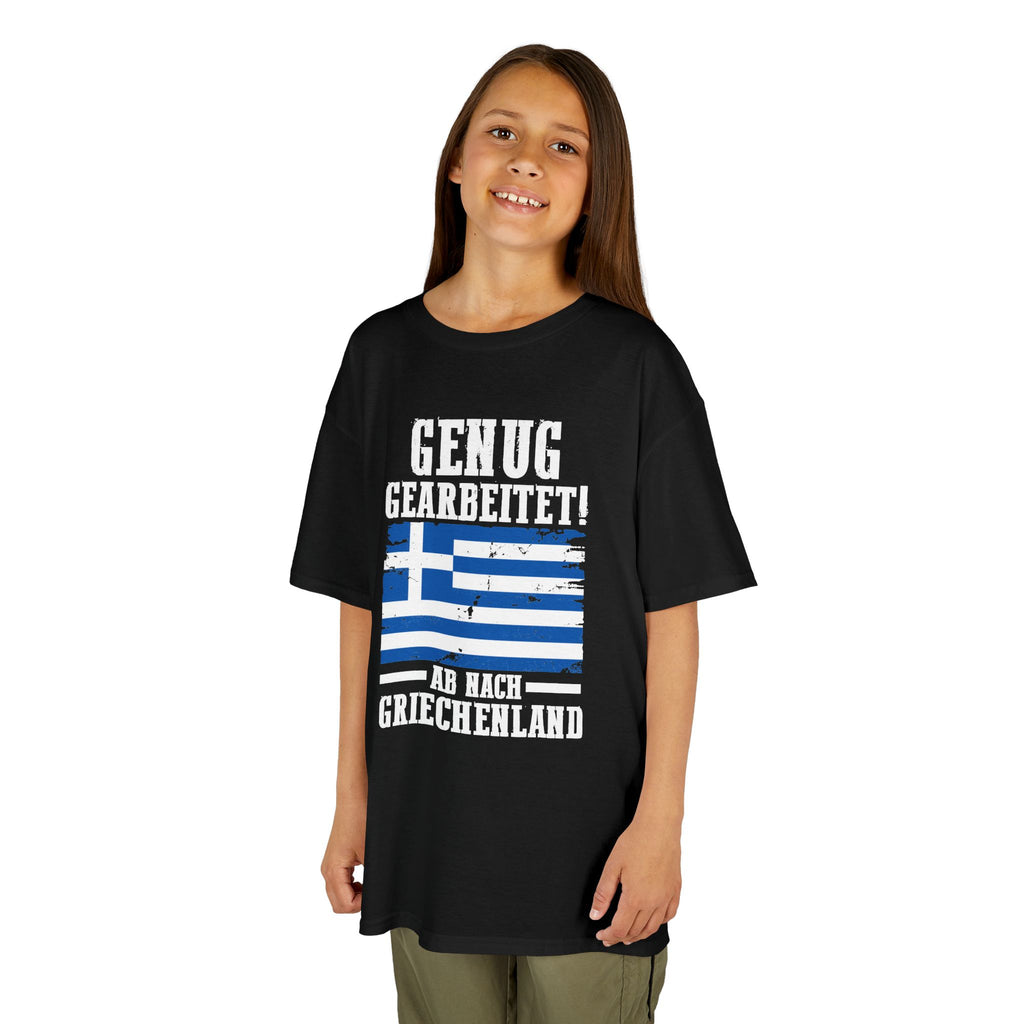 Greece Griechenland Flagge Wappen Heimat Fußball Sport Fan Geschenkidee - Für Kinder & Jugendliche Unisex T-Shirt