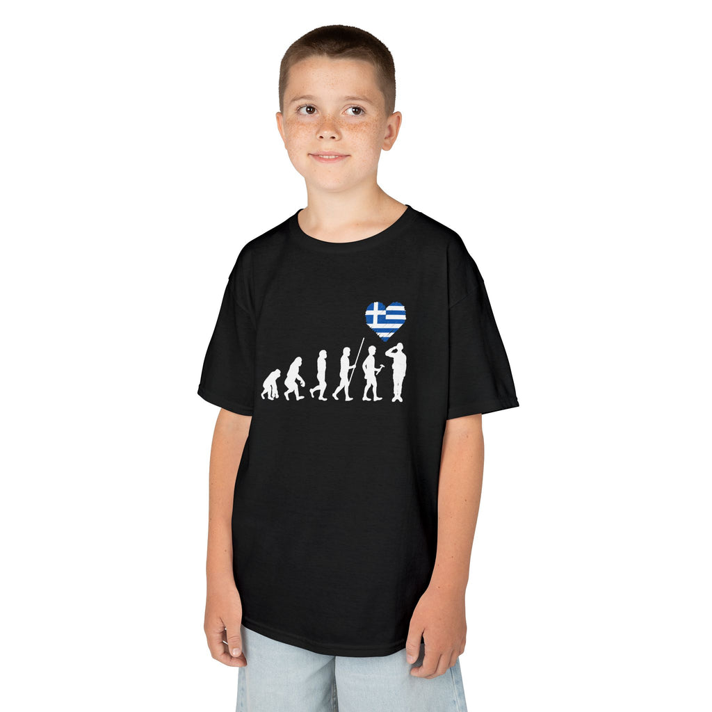 Greece Griechenland Flagge Wappen Heimat Fußball Sport Fan Geschenkidee - Für Kinder & Jugendliche Unisex T-Shirt